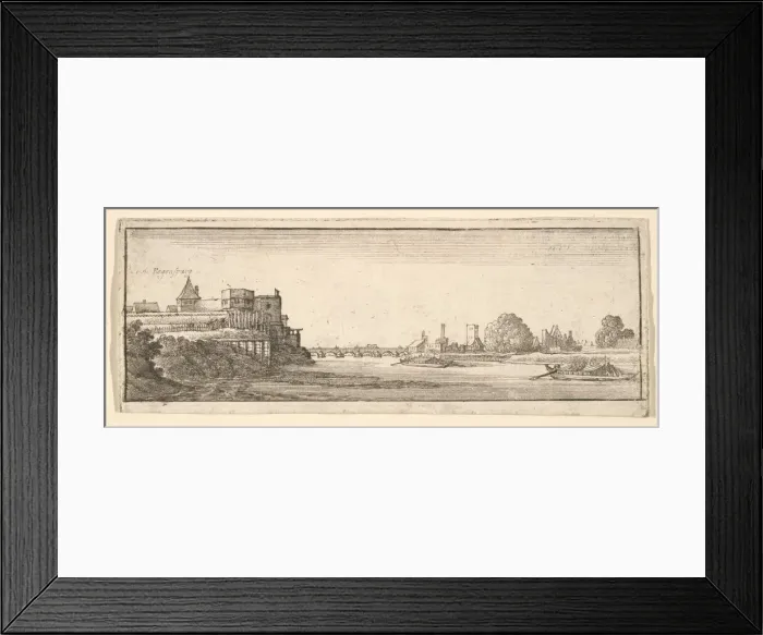 Framed Print : Regensburg, 1652-77. Creator: Wenceslaus Hollar Framed Print : Regensburg, 1652-77. Creator: Wenceslaus Hollar