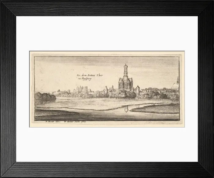 Framed Print : Augsburg, 1665. Creator: Wenceslaus Hollar Framed Print : Augsburg, 1665. Creator: Wenceslaus Hollar