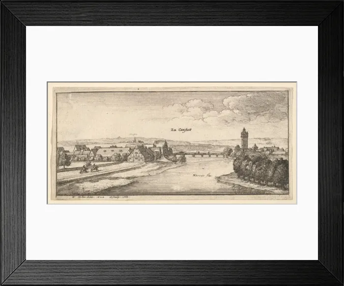Framed Print : Cannstadt, 1665. Creator: Wenceslaus Hollar Framed Print : Cannstadt, 1665. Creator: Wenceslaus Hollar