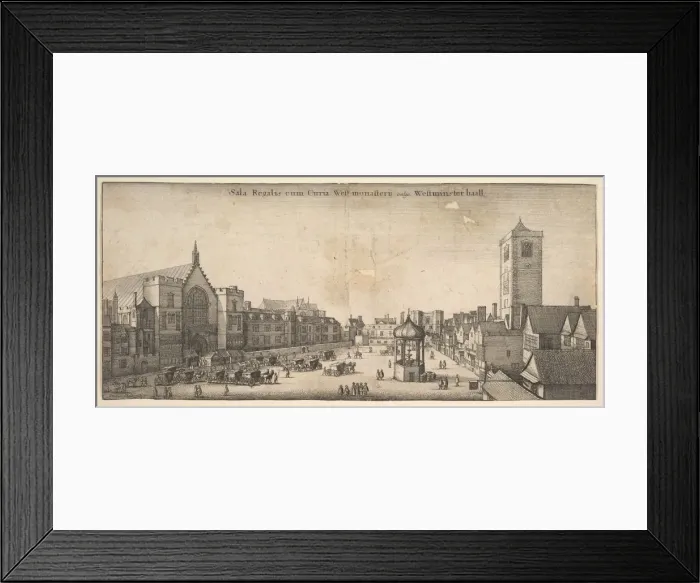 Framed Print : Sala Regalis cum Curia West-monastery, vulgo Westminster haal (Westminster Hall) Framed Print : Sala Regalis cum Curia West-monastery, vulgo Westminster haal (Westminster Hall)