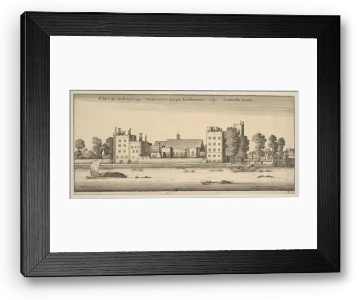 Framed Print : Palatium Archiepiscopi Cantuariensis propae Londinum vulgo Lambeth House (Lambeth House Framed Print : Palatium Archiepiscopi Cantuariensis propae Londinum vulgo Lambeth House (Lambeth House