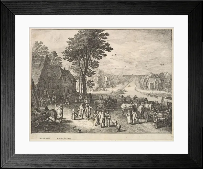 Framed Print : The Straight Canal, 1650. Creator: Wenceslaus Hollar Framed Print : The Straight Canal, 1650. Creator: Wenceslaus Hollar