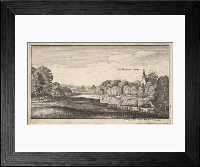 Framed Print : Near Albury, 1645. Creator: Wenceslaus Hollar Framed Print : Near Albury, 1645. Creator: Wenceslaus Hollar