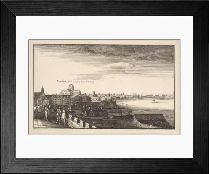 Framed Print : London from Arundel House, copy, 17th century (?). Creator: Wenceslaus Hollar Framed Print : London from Arundel House, copy, 17th century (?). Creator: Wenceslaus Hollar