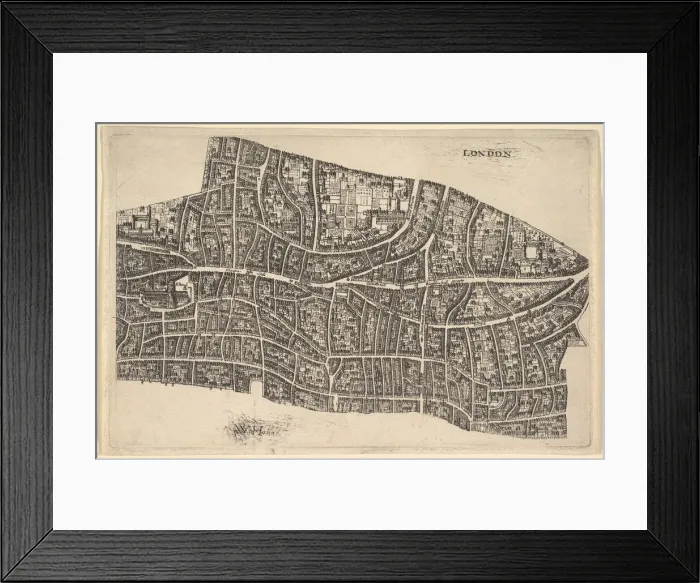 Framed Print : London before the Great Fire, 1666-77. Creator: Wenceslaus Hollar Framed Print : London before the Great Fire, 1666-77. Creator: Wenceslaus Hollar