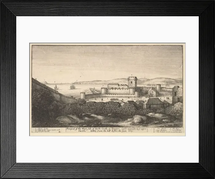 Framed Print : The West Side of Yorke Castle, 1669. Creator: Wenceslaus Hollar Framed Print : The West Side of Yorke Castle, 1669. Creator: Wenceslaus Hollar