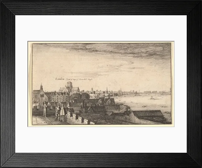 Framed Print : London from Arundel House, 1643. Creator: Wenceslaus Hollar Framed Print : London from Arundel House, 1643. Creator: Wenceslaus Hollar