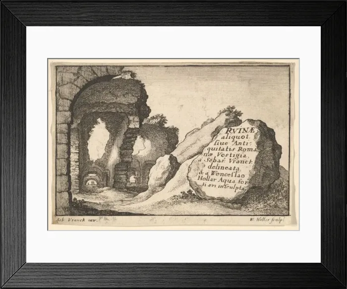 Framed Print : Title: Roman Ruins, ca. 1650. Creator: Unknown Framed Print : Title: Roman Ruins, ca. 1650. Creator: Unknown