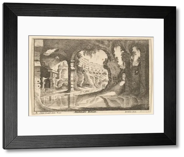 Framed Print : Amphitiatri Romani, ca. 1650. Creator: Wenceslaus Hollar Framed Print : Amphitiatri Romani, ca. 1650. Creator: Wenceslaus Hollar
