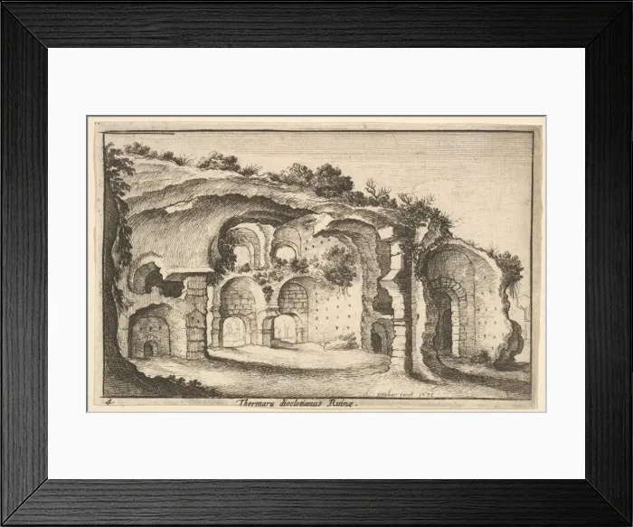 Framed Print : Thermaru diocletiani Ruinae (Baths of Diocletian), 1651. Creator: Wenceslaus Hollar Framed Print : Thermaru diocletiani Ruinae (Baths of Diocletian), 1651. Creator: Wenceslaus Hollar