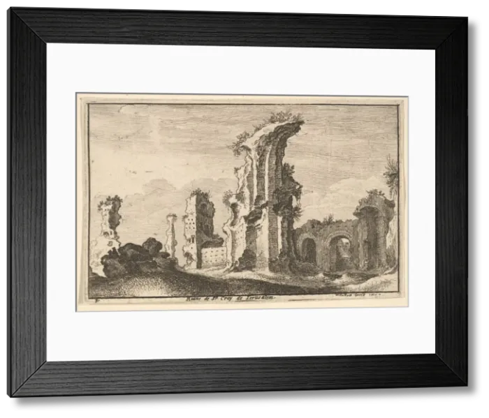 Framed Print : St. Croix de Jerusalem, 1650. Creator: Wenceslaus Hollar Framed Print : St. Croix de Jerusalem, 1650. Creator: Wenceslaus Hollar