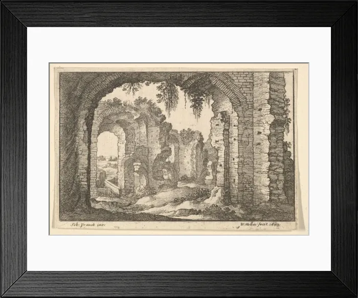 Framed Print : Roman Ruins, 1673. Creator: Wenceslaus Hollar Framed Print : Roman Ruins, 1673. Creator: Wenceslaus Hollar