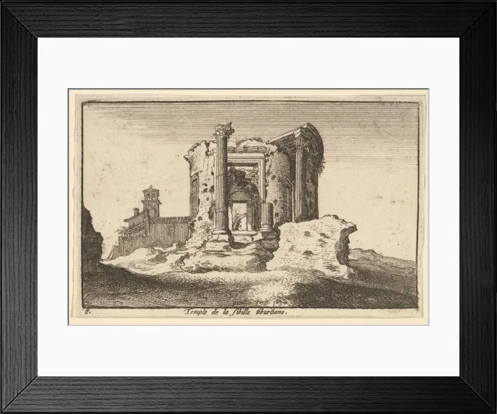 Framed Print : Temple of the Tiburtine Sybil, 1650. Creator: Wenceslaus Hollar Framed Print : Temple of the Tiburtine Sybil, 1650. Creator: Wenceslaus Hollar