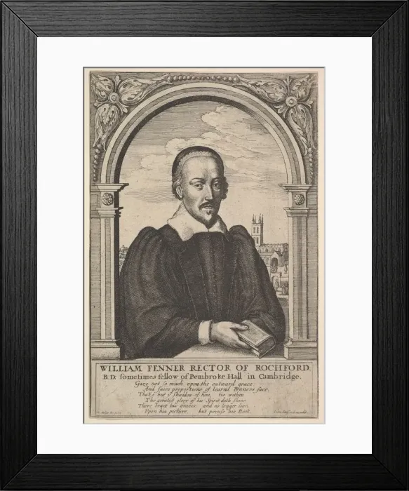 Framed Print : William Fenner, Rector of Rochford, 1656. Creator: Wenceslaus Hollar Framed Print : William Fenner, Rector of Rochford, 1656. Creator: Wenceslaus Hollar