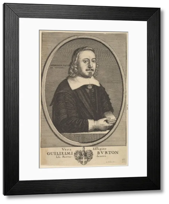 Framed Print : Vera Effigies Guilielmi Burton  /  L. L. Baccalaurei, 1657-58. Creator: Wenceslaus Hollar