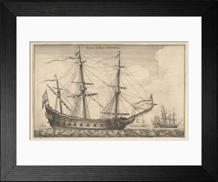 Framed Print : Dutch Warship, 1647. Creator: Wenceslaus Hollar Framed Print : Dutch Warship, 1647. Creator: Wenceslaus Hollar