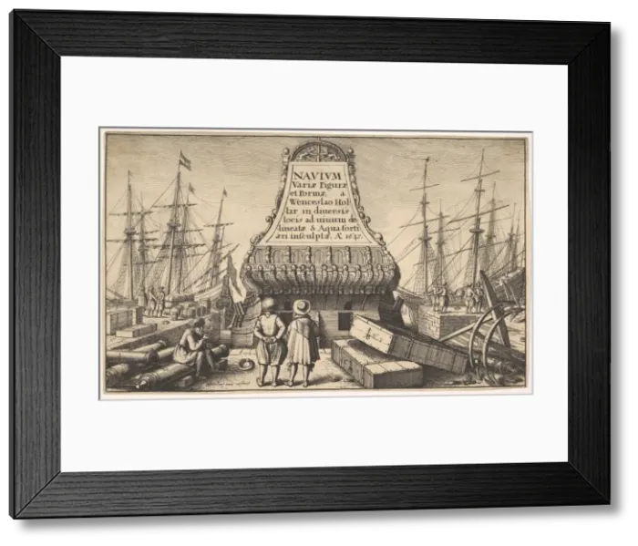 Framed Print : Title page: Dutch Ships, 1647. Creator: Wenceslaus Hollar Framed Print : Title page: Dutch Ships, 1647. Creator: Wenceslaus Hollar