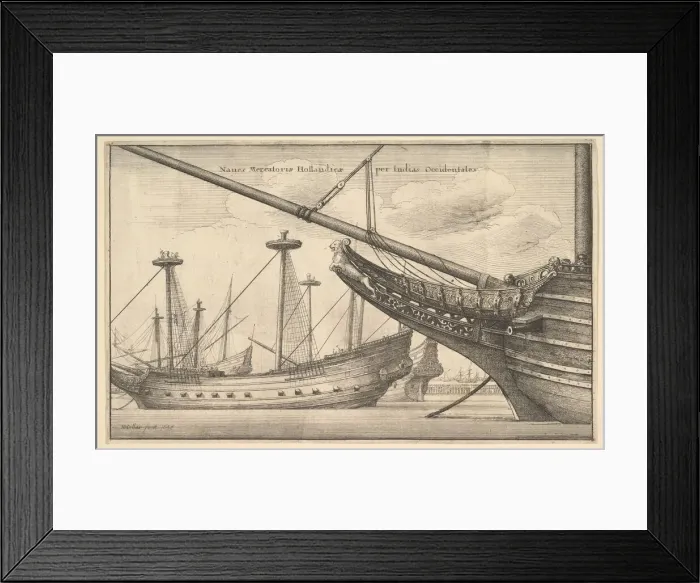 Framed Print : Naues MercatoriaeHollandicaeper Indias Occidentales (Dutch West Indiaman), 1647 Framed Print : Naues MercatoriaeHollandicaeper Indias Occidentales (Dutch West Indiaman), 1647