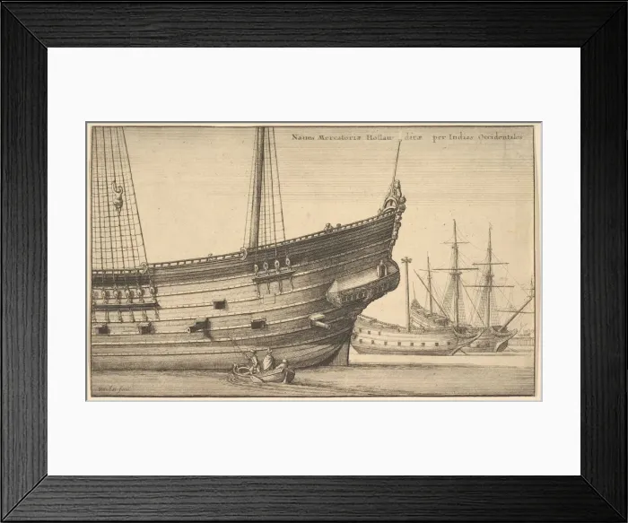 Framed Print : Naues MercatoriaeHollan dicaeper Indias Occidentales (Dutch West Indiaman) Framed Print : Naues MercatoriaeHollan dicaeper Indias Occidentales (Dutch West Indiaman)