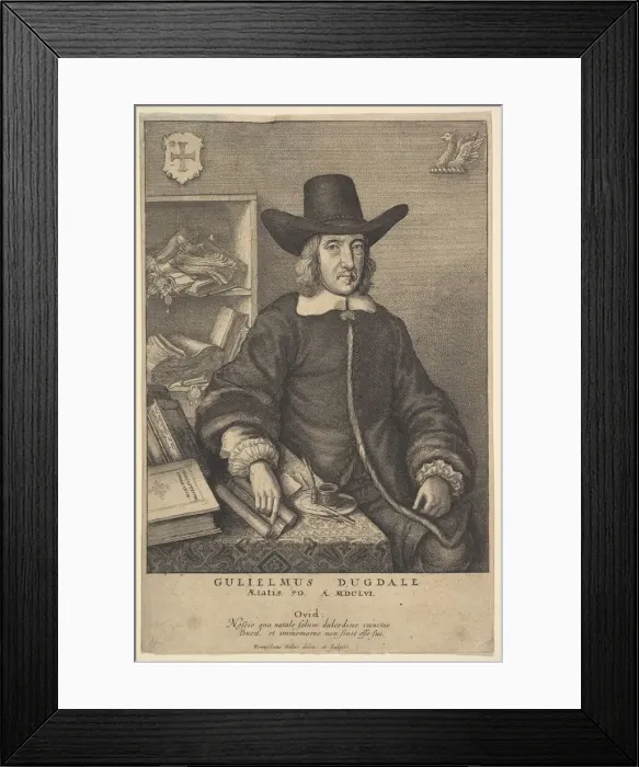 Framed Print : William Dugdale, 1625-77. Creator: Wenceslaus Hollar Framed Print : William Dugdale, 1625-77. Creator: Wenceslaus Hollar