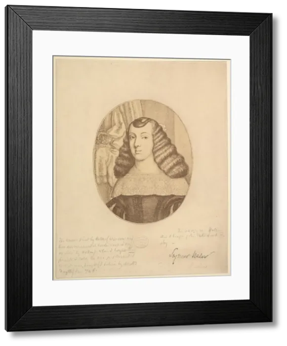 Framed Print : Catherine, Princess of Portugal, 1661. Creator: Wenceslaus Hollar Framed Print : Catherine, Princess of Portugal, 1661. Creator: Wenceslaus Hollar