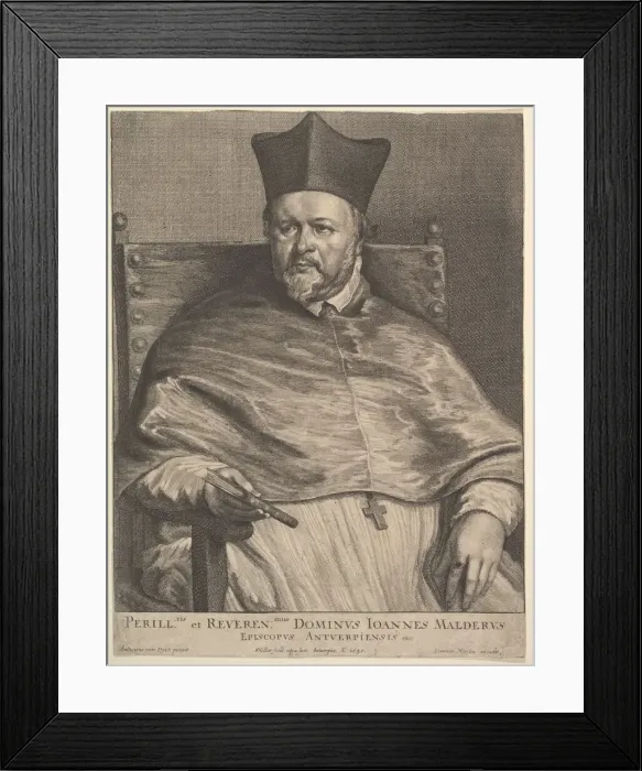 Framed Print : Bishop Jan van Malderen, 1645. Creator: Wenceslaus Hollar Framed Print : Bishop Jan van Malderen, 1645. Creator: Wenceslaus Hollar
