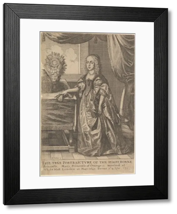 Framed Print : Mary, Princess of Orange, 1625-77. Creator: Wenceslaus Hollar Framed Print : Mary, Princess of Orange, 1625-77. Creator: Wenceslaus Hollar