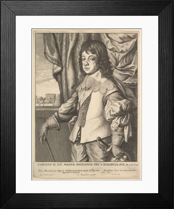 Framed Print : Charles II, 1649. Creator: Wenceslaus Hollar Framed Print : Charles II, 1649. Creator: Wenceslaus Hollar