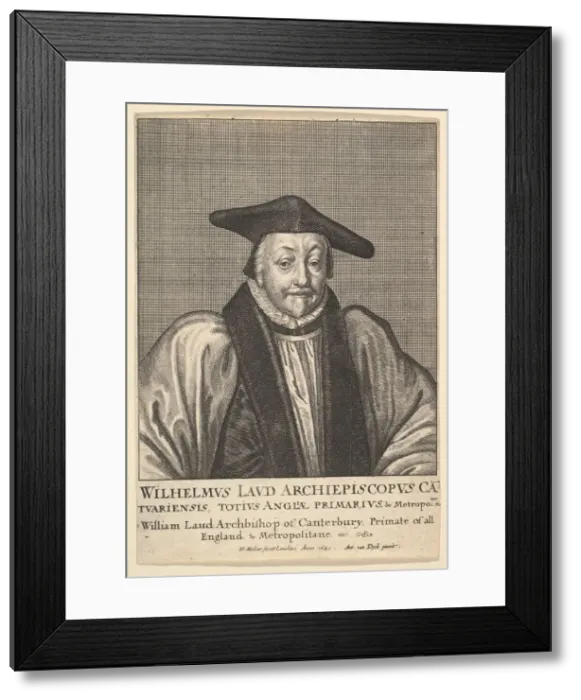 Framed Print : William Laud, Archbishop of Canterbury, 1641. Creator: Wenceslaus Hollar Framed Print : William Laud, Archbishop of Canterbury, 1641. Creator: Wenceslaus Hollar