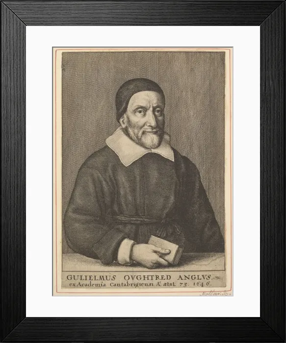Framed Print : William Oughtred, 1644. Creator: Wenceslaus Hollar Framed Print : William Oughtred, 1644. Creator: Wenceslaus Hollar