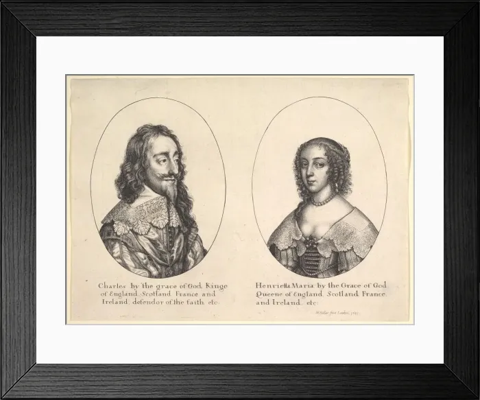 Framed Print : Charles I and Henrietta Maria, 1641. Creator: Wenceslaus Hollar Framed Print : Charles I and Henrietta Maria, 1641. Creator: Wenceslaus Hollar