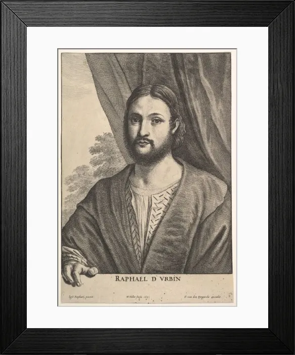 Framed Print : Raphael, 1651. Creator: Wenceslaus Hollar Framed Print : Raphael, 1651. Creator: Wenceslaus Hollar