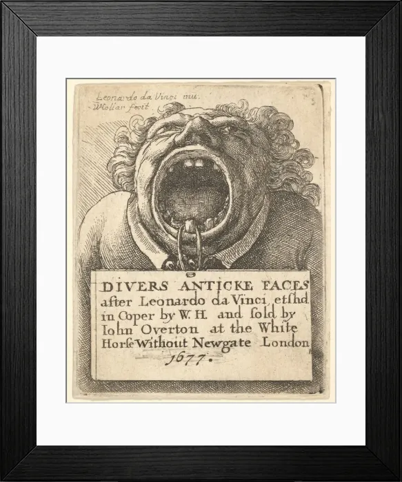 Framed Print : Title Page, Divers Anticke Faces, 1677. Creator: Wenceslaus Hollar Framed Print : Title Page, Divers Anticke Faces, 1677. Creator: Wenceslaus Hollar