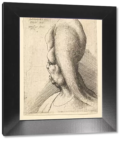 Bust of a deformed old woman with one tooth, facing left, 1665