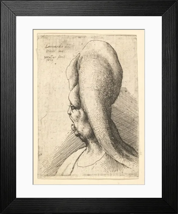 Framed Print : Bust of a deformed old woman with one tooth, facing left, 1665 Framed Print : Bust of a deformed old woman with one tooth, facing left, 1665