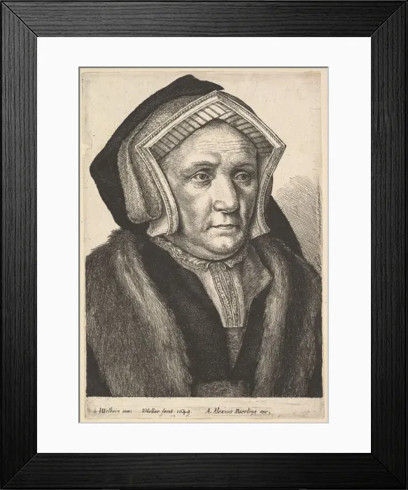 Framed Print : Lady Mary Butts, 1649. Creator: Wenceslaus Hollar