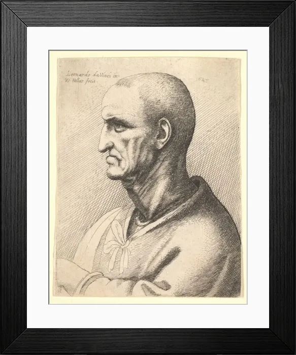 Framed Print : Man with stern expression in profile to left, 1645. Creator: Wenceslaus Hollar Framed Print : Man with stern expression in profile to left, 1645. Creator: Wenceslaus Hollar