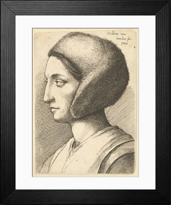 Framed Print : Margaret Giggs, 1648. Creator: Wenceslaus Hollar Framed Print : Margaret Giggs, 1648. Creator: Wenceslaus Hollar