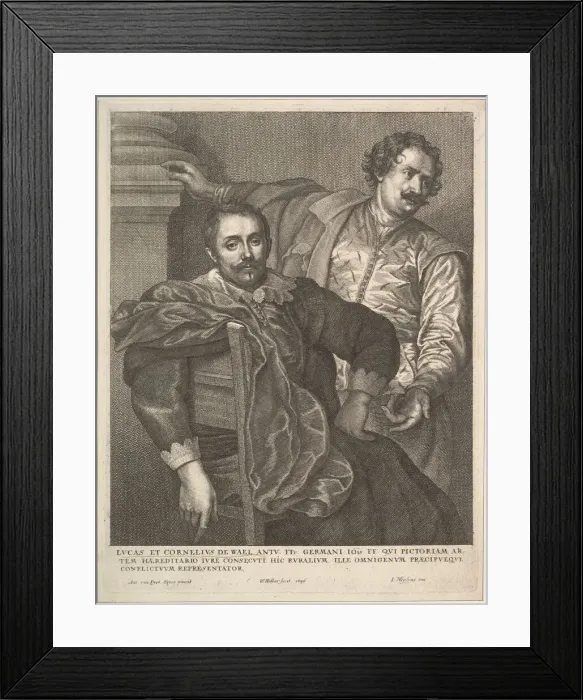Framed Print : Lucas and Cornelius van Wael, 1646. Creator: Wenceslaus Hollar Framed Print : Lucas and Cornelius van Wael, 1646. Creator: Wenceslaus Hollar
