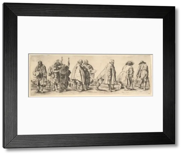Framed Print : Eight Beggars, 1630. Creator: Wenceslaus Hollar Framed Print : Eight Beggars, 1630. Creator: Wenceslaus Hollar