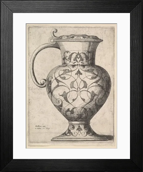 Framed Print : Jug decorated with arabesques, 1645. Creator: Wenceslaus Hollar Framed Print : Jug decorated with arabesques, 1645. Creator: Wenceslaus Hollar