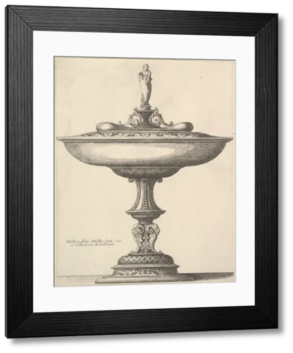 Framed Print : A wide cup with ornamental stem, 1646. Creator: Wenceslaus Hollar Framed Print : A wide cup with ornamental stem, 1646. Creator: Wenceslaus Hollar