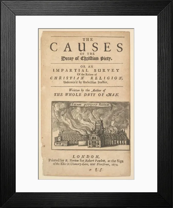 Framed Print : St. Pauls Burning, (Lex ignea), 1671 or after. Creator: Wenceslaus Hollar Framed Print : St. Pauls Burning, (Lex ignea), 1671 or after. Creator: Wenceslaus Hollar