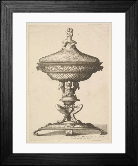 Framed Print : Ornate goblet, 1642. Creator: Wenceslaus Hollar Framed Print : Ornate goblet, 1642. Creator: Wenceslaus Hollar
