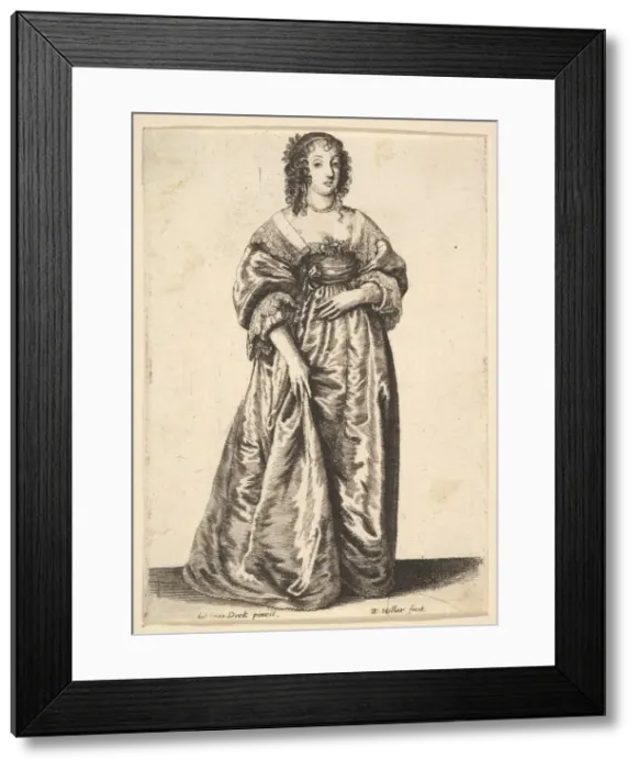 Framed Print : Figure of a Lady Standing, 1625-77. Creator: Wenceslaus Hollar Framed Print : Figure of a Lady Standing, 1625-77. Creator: Wenceslaus Hollar