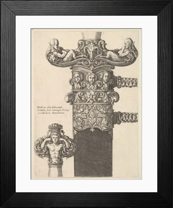 Framed Print : Dagger and scabbard, 1645. Creator: Wenceslaus Hollar Framed Print : Dagger and scabbard, 1645. Creator: Wenceslaus Hollar