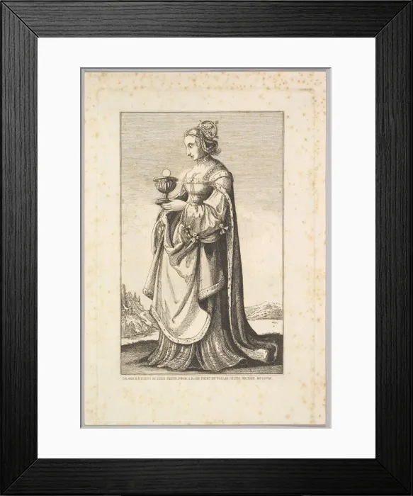 Framed Print : Woman, mid 18th-19th century. Creator: Jane Smith Framed Print : Woman, mid 18th-19th century. Creator: Jane Smith