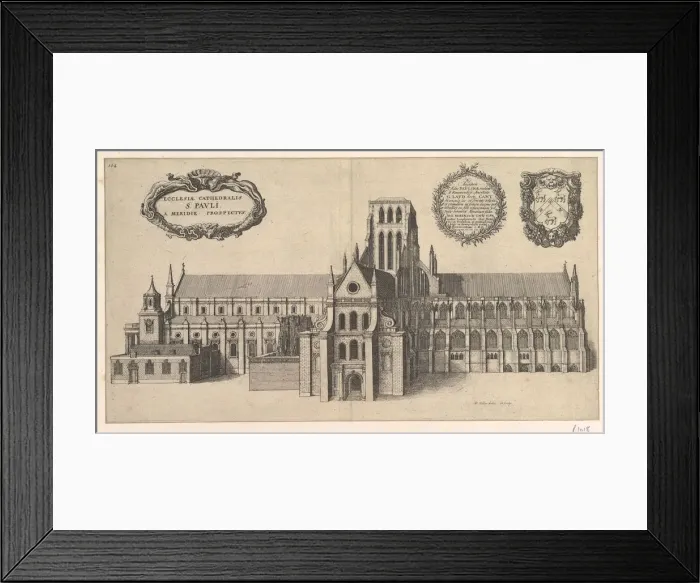 Framed Print : Saint Paul s, South side (Ecclesiae Cathedralis St. Pauli, A Meridi Prospectus), 1658 Framed Print : Saint Paul s, South side (Ecclesiae Cathedralis St. Pauli, A Meridi Prospectus), 1658
