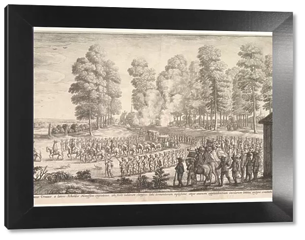 Entry of the Count of Thurn and Taxis into Hemissen, ca. 1651. Creator: Wenceslaus Hollar