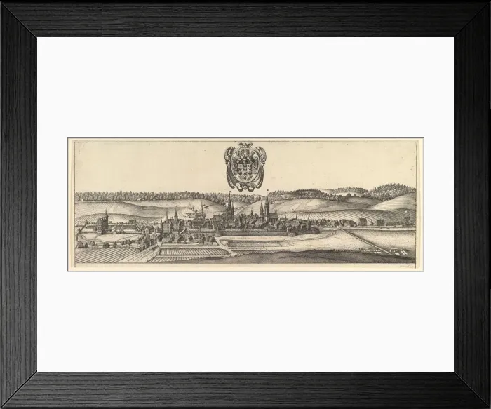 Framed Print : Ansbach and Coburg, View (a) of two views (a&b). 1625-77. Creator: Wenceslaus Hollar Framed Print : Ansbach and Coburg, View (a) of two views (a&b). 1625-77. Creator: Wenceslaus Hollar